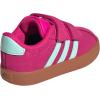 Adidas Baby-Boy’s Vl Court 3.0 Hook & Loop Sneaker(Shock Pink/Semi Flash Aqua/Lucid Lemon)