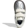 Adidas Baby-Boy’s Vl Court 3.0 Hook & Loop Sneaker(Silver Metallic/Off White/Black)