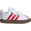 Adidas Baby-Boy’s Vl Court 3.0 Hook & Loop Sneaker(White/Better Scarlet/Grey)