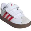Adidas Baby-Boy’s Vl Court 3.0 Hook & Loop Sneaker(White/Better Scarlet/Grey)