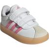 Adidas Baby-Boy’s Vl Court 3.0 Hook & Loop Sneaker(White/Bliss Pink/Alumina)