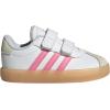 Adidas Baby-Boy’s Vl Court 3.0 Hook & Loop Sneaker(White/Bliss Pink/Alumina)