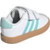 Adidas Baby-Boy’s Vl Court 3.0 Hook & Loop Sneaker(White/Flash Aqua/Alumina)