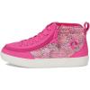 BILLY Footwear Kids Classic DR High II High Tops for Kids – Canvas Upper – Round Toe – TPR Midsole & Outsole(Fuchsia Snake)