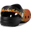 Crocs Unisex-Child Classic Graphic Clog(Black/Multi Flames)