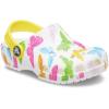 Crocs Unisex-Child Classic Graphic Clog(Butterfly/White)