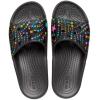 Crocs Unisex-Child Classic Printed Slide Sandal(Black/Multi Disco Dance Party)