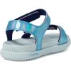 Native Shoes Kids Charley Sugarlite Hologram Flat Sandals for Little Kid – Hook-Loop Closure with EVA Footbed, and Open Toe Design(Sky Hologram/Coastal Blue/Coastal Blue)