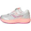 Saucony Unisex-Child Cohesion KDZ Alternative Closure Sneaker(Silver/Coral)