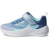 Skechers Girl’s Microspec Advance Sneaker(Lightgrey/Aqua)