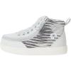 BILLY Footwear Kids Classic DR High II High Tops for Kids – Canvas Upper – Round Toe – TPR Midsole & Outsole(Silver Streak)