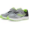 Saucony Unisex-Child Cohesion KDZ Alternative Closure Sneaker(Black/Grey/Green)