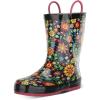 Western Chief Girl’s Limited Edition Printed Rain Boots (Toddler/Little Kid/Big Kid)(Floral Swirl)