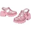 mini melissa Megan Platform Sandals for Kids(Pink/Glitter Pink)
