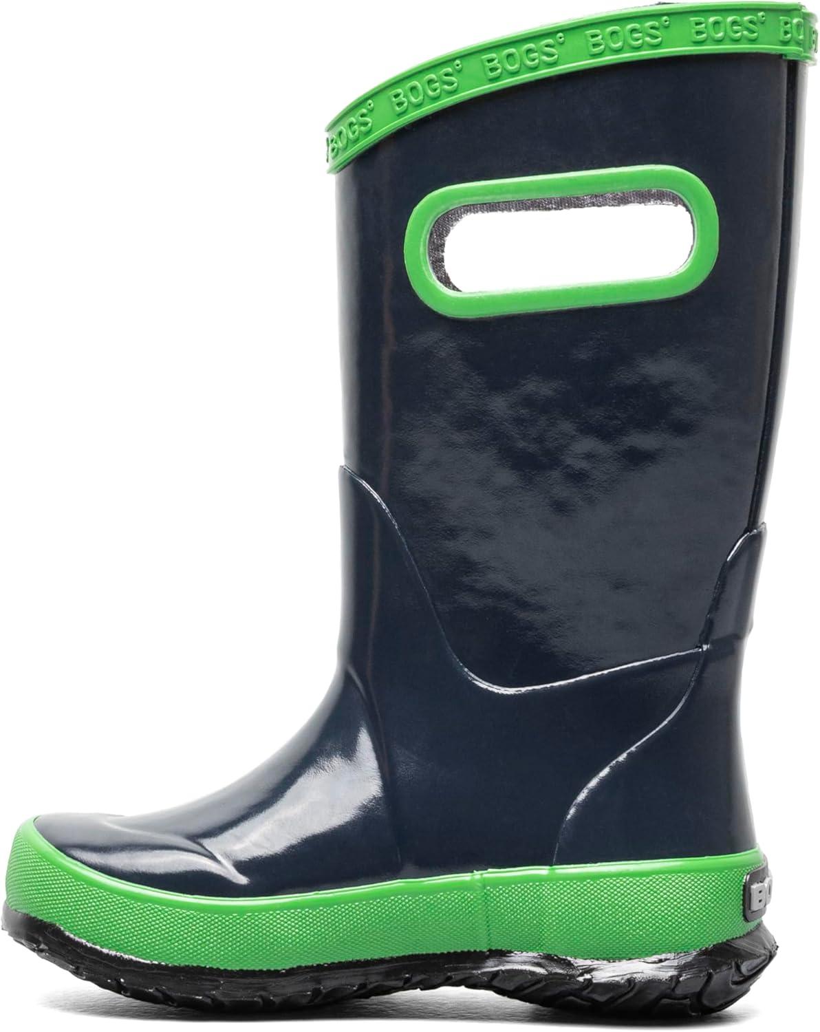 imageBOGS Rainboot Solid Kids ToddlerYouth BootNavyGreen