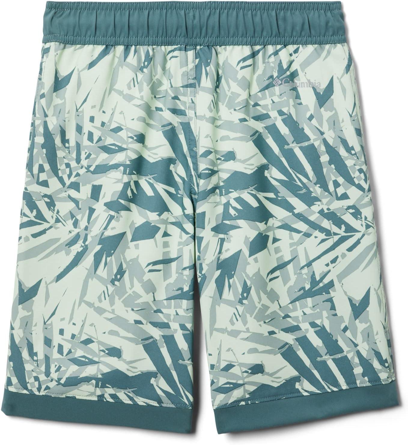 imageColumbia Boys Sandy Shores Boardshort MoistureWicking UV Sun ProtectionMetal Dye Palms TonalMetal