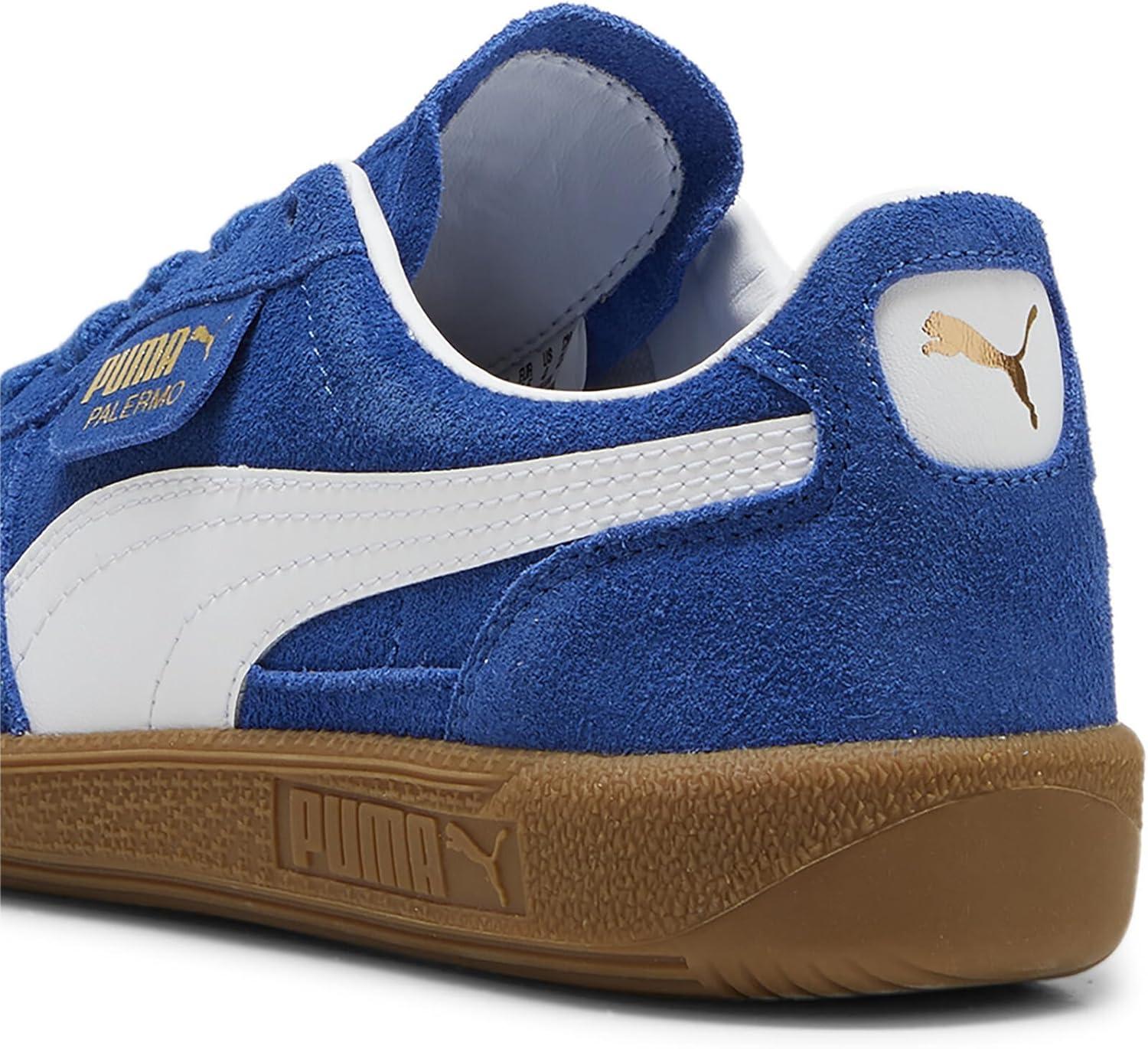 imagePUMA Kids Boys Palermo Lace Up Sneakers Shoes GreenCobalt GlazePuma White