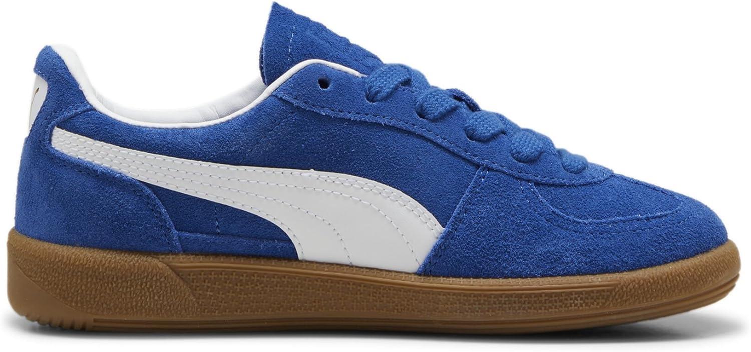 imagePUMA Kids Boys Palermo Lace Up Sneakers Shoes GreenCobalt GlazePuma White