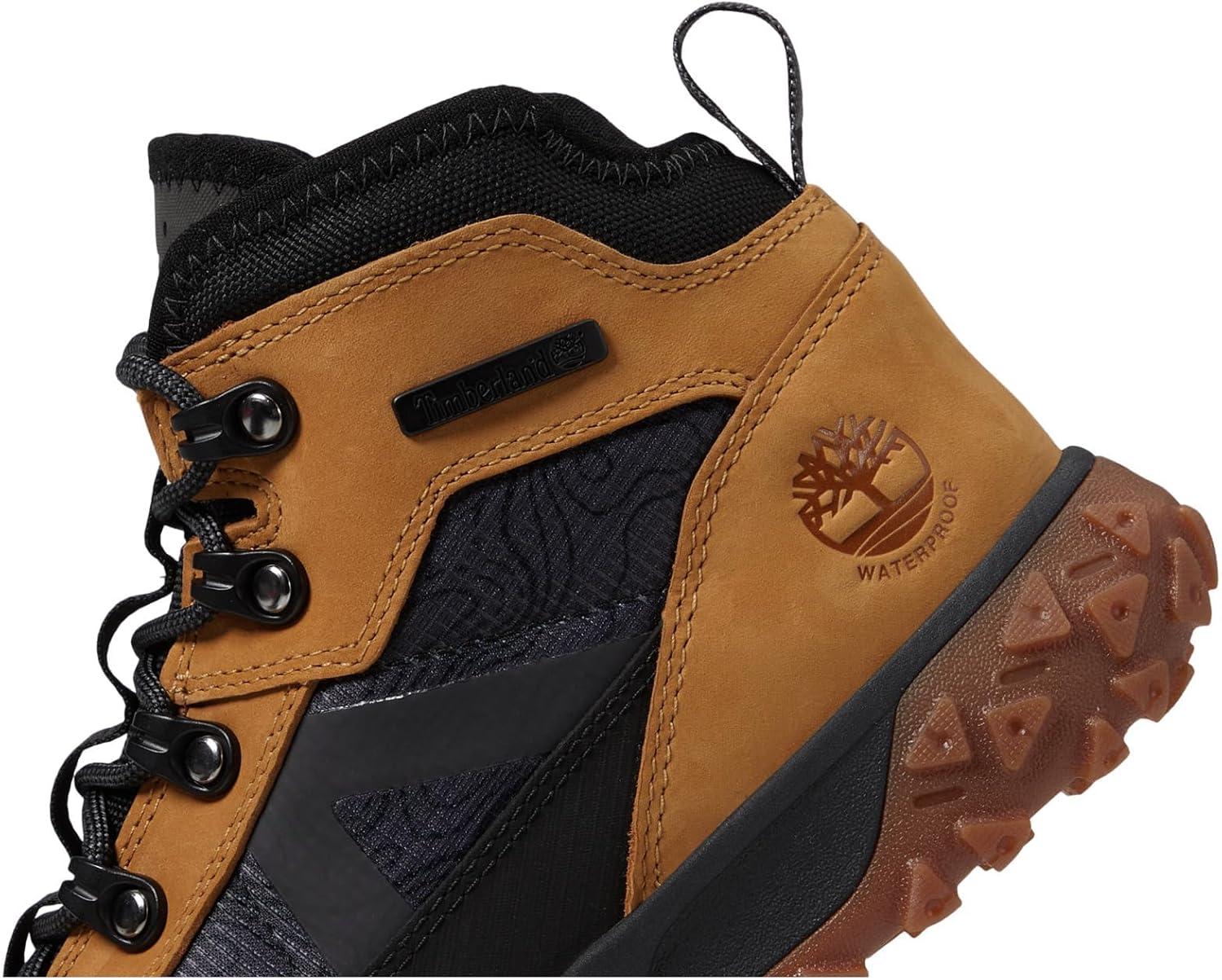 imageTimberland boys Greenstride Motion 6quot Mid FabricLeather Waterproof ToddlerLittle KidWheat Nubuck