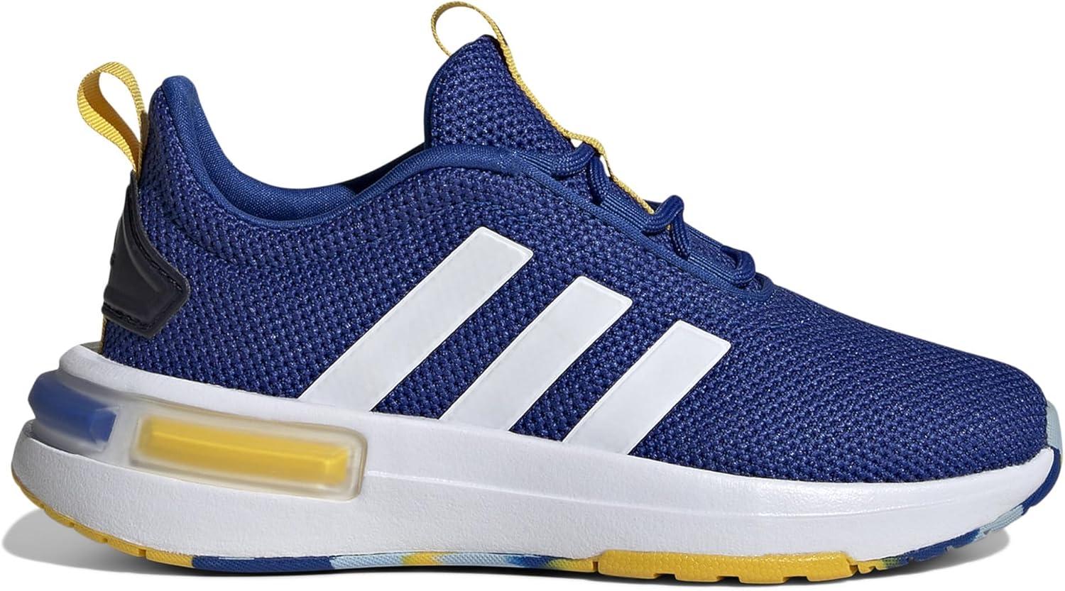 imageadidas Kids Racer TR23 LaceUp SneakerTeam Royal BlueWhiteUtility Yellow