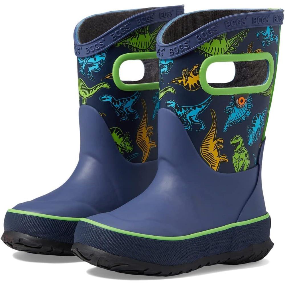 imageBOGS Rain Boot Super Dino ToddlerLittle KidBig KidNavy Multi
