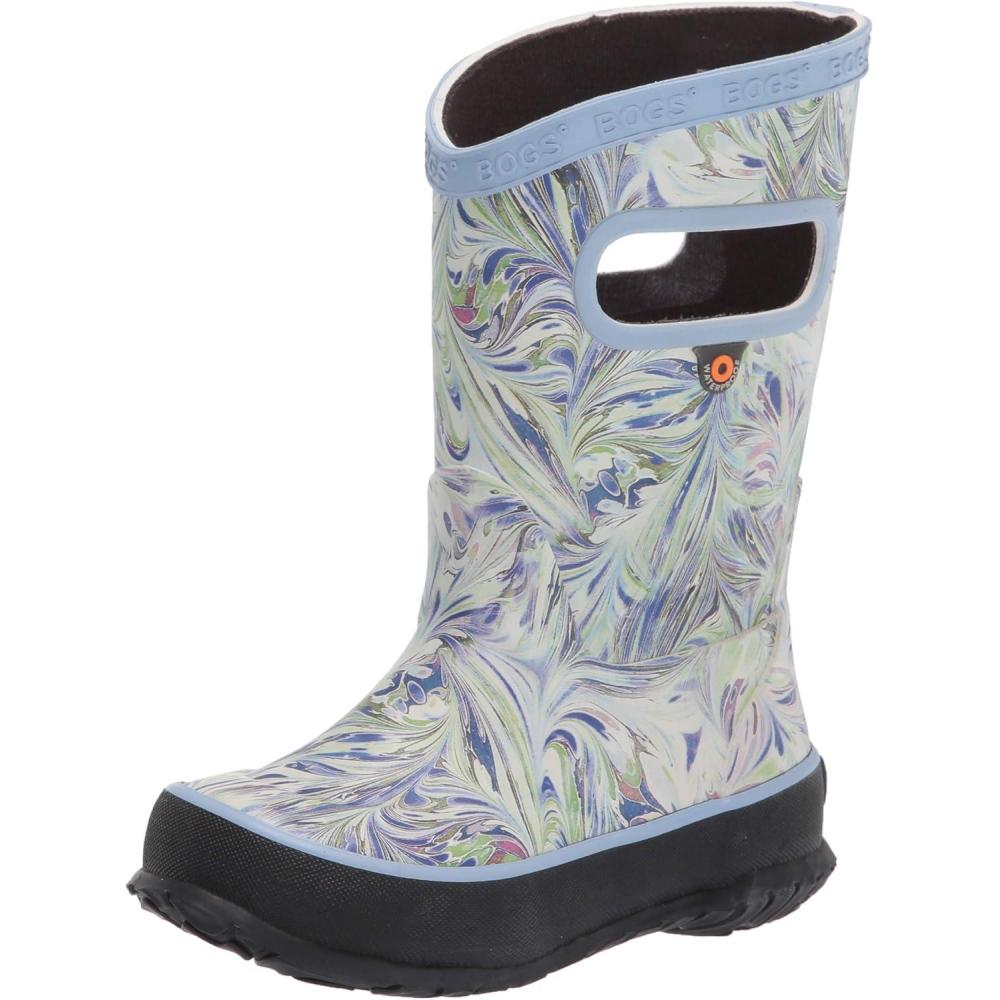 imageBOGS Rainboot Glitter Girls ToddlerYouth BootMarble Print  Periwinkle
