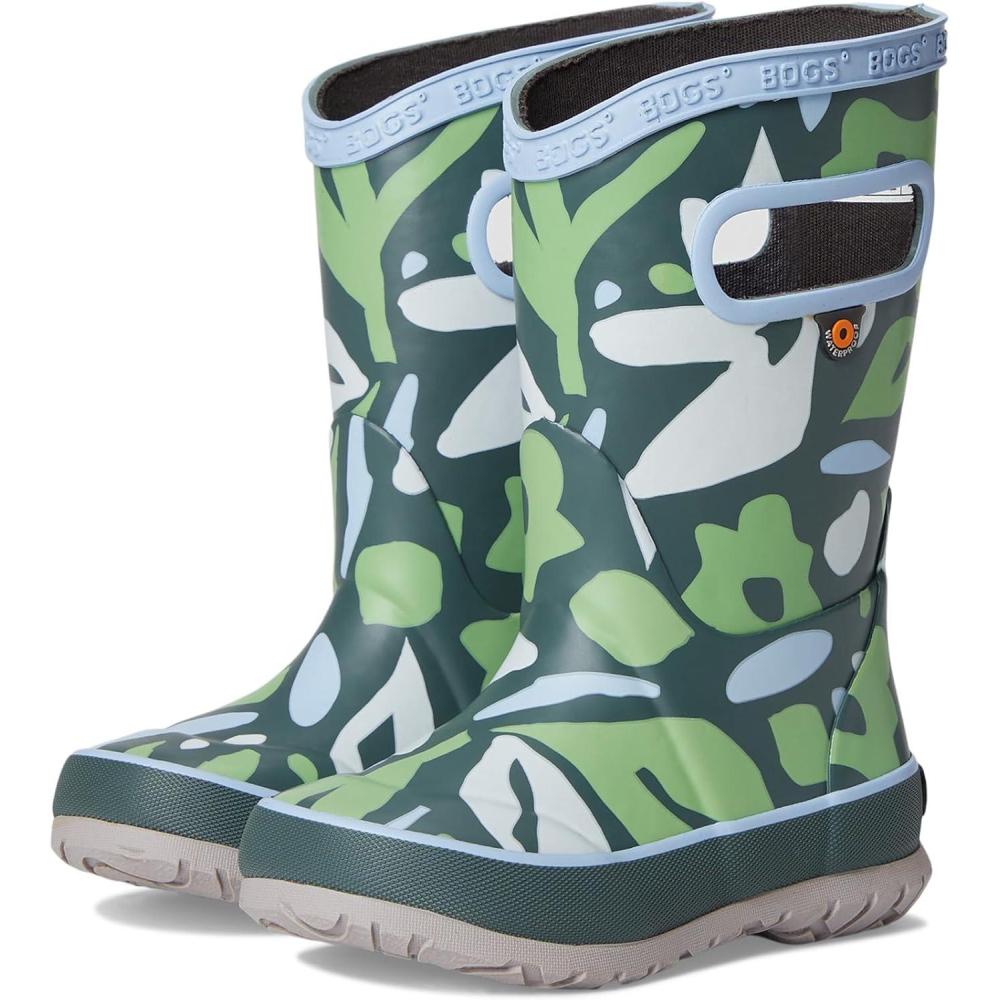 imageBOGS UnisexChild Kids Rainboot Rain BootDark Green Multi
