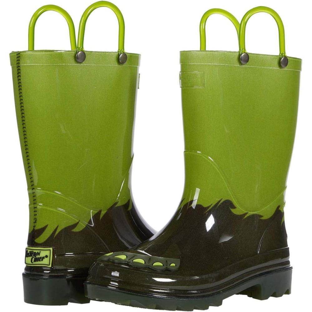 imageBoys Monster Foot Lighted PVC Boot ToddlerLittle KidGreen