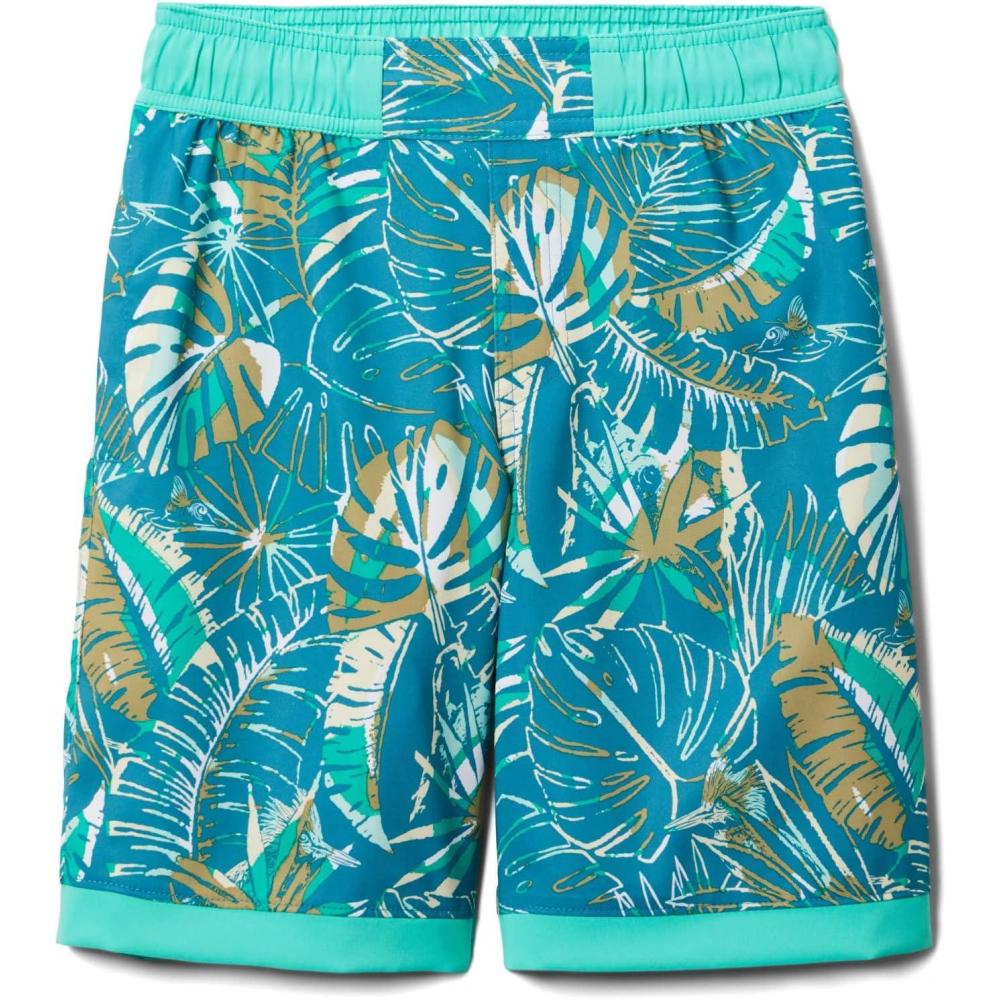 imageColumbia Boys Sandy Shores Boardshort MoistureWicking UV Sun ProtectionDeep Marine King Palms