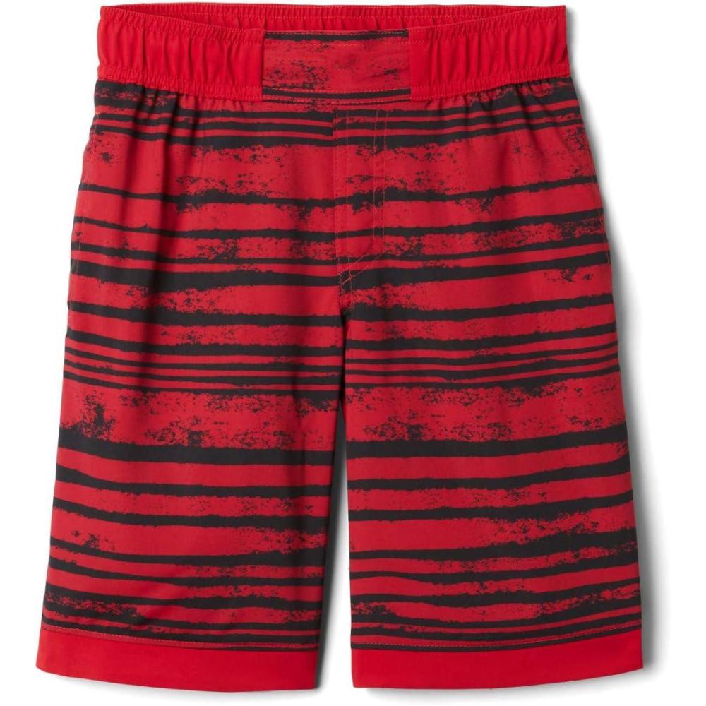 imageColumbia Boys Sandy Shores Boardshort MoistureWicking UV Sun ProtectionMountain Red Texture Stripe