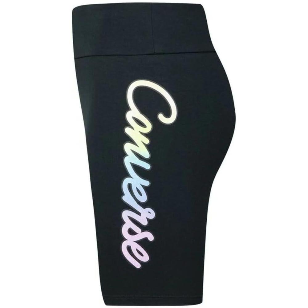imageConverse Girls Glitter Print HighRise Bike Shorts Big KidsBlack