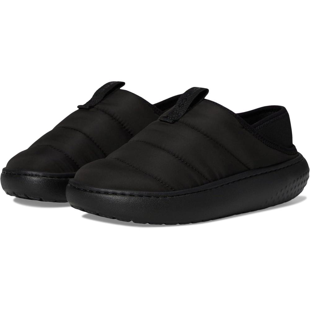 imageCrocs UnisexChild Classic Puff Moc SlipperBlackBlack
