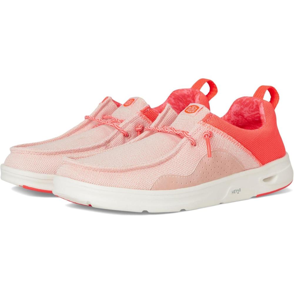 imageHEYDUDE UnisexChild Wally Hey 2o Mesh Little Big Kid LoaferPale PinkFiery Pink