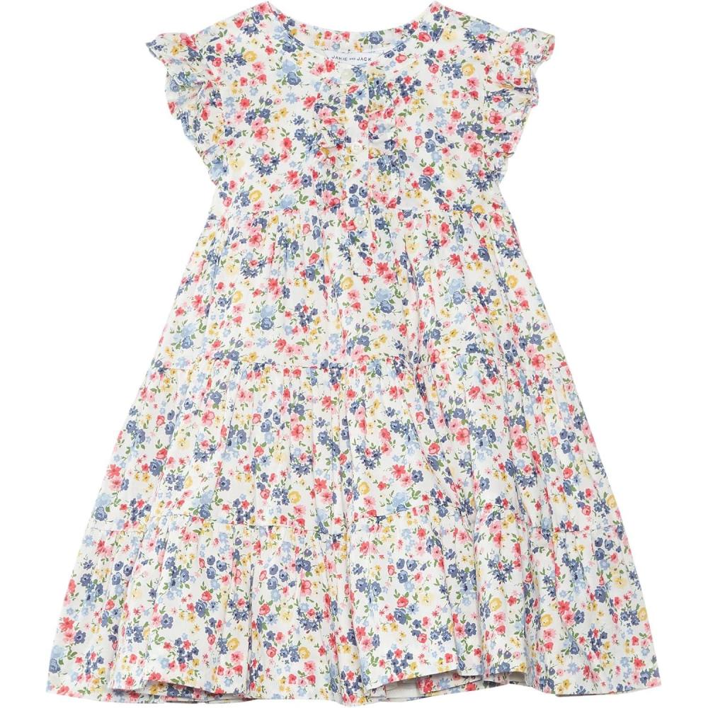 imageJanie and Jack BabyGirls Ditsy Floral Ruffle Dress InfantMulticolor