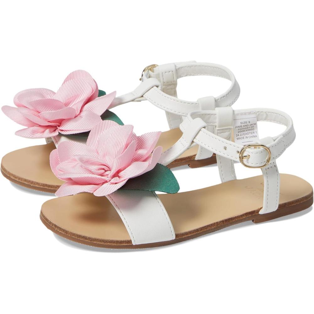 imageJanie and Jack Girls Flower Sandal ToddlerLittle Big Kid FlatMulticolor 1