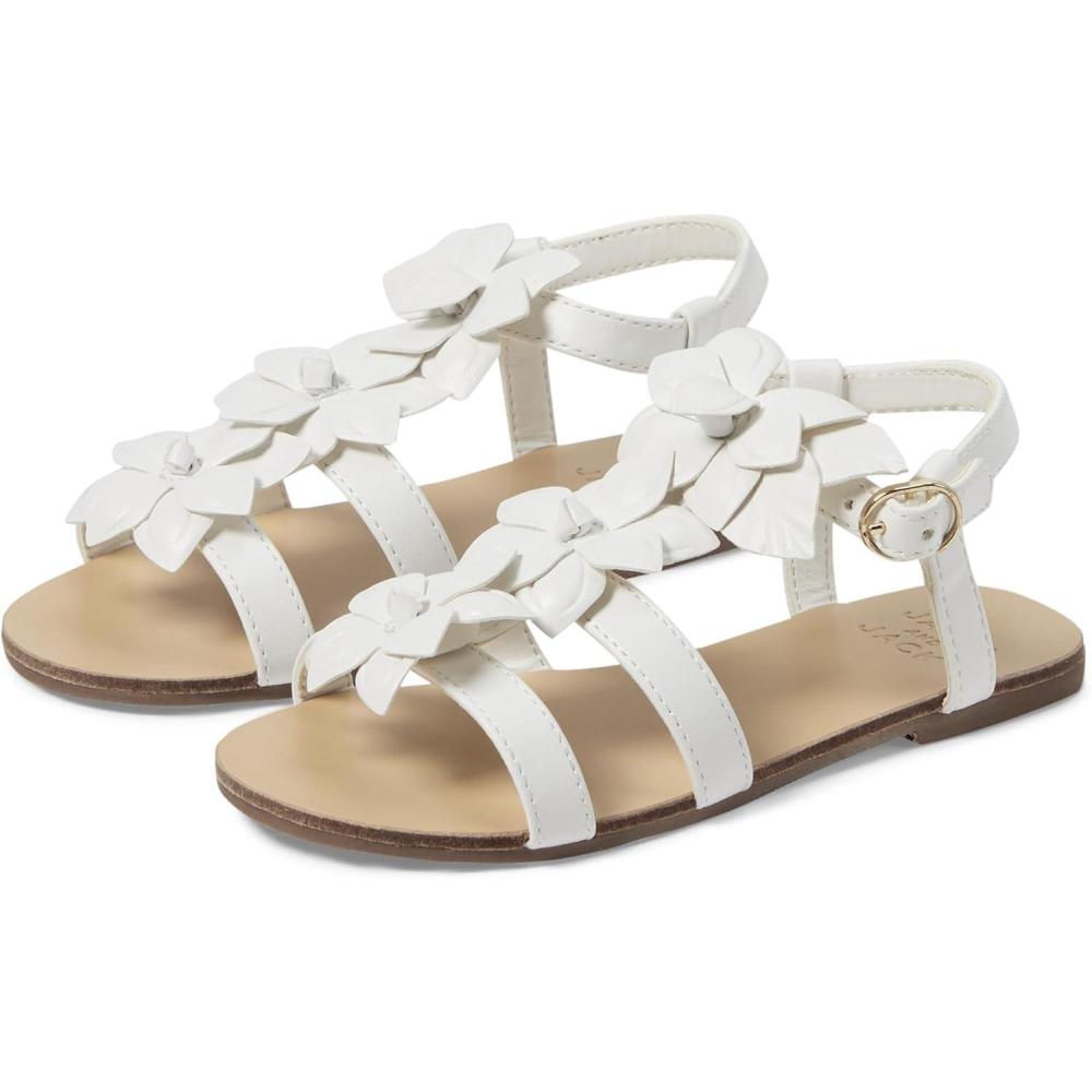 imageJanie and Jack Girls Flower Sandal ToddlerLittle Big Kid FlatWhite