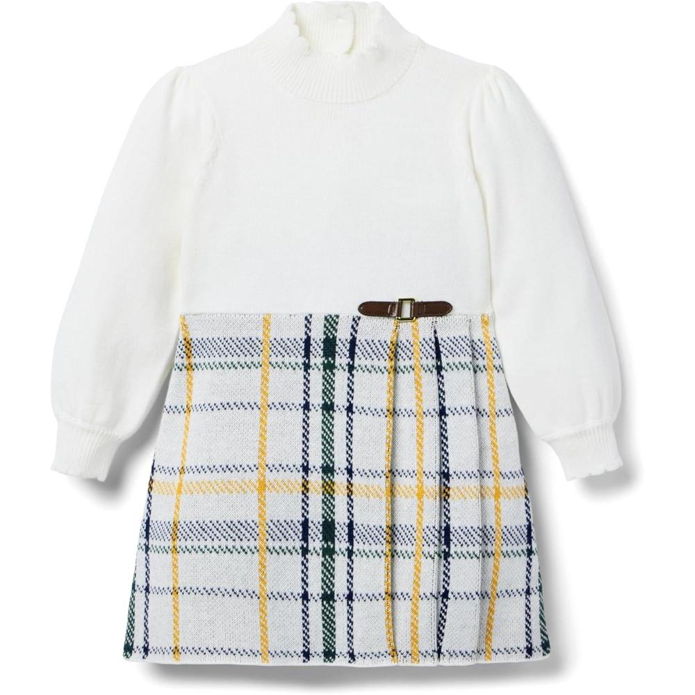 imageJanie and Jack Girls Plaid Sweater Dress ToddlerLittle Big KidsMulticolor