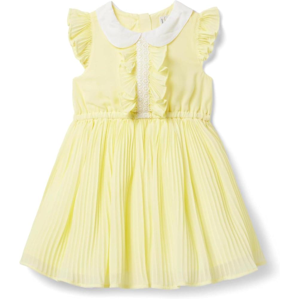imageJanie and Jack Girls Pleated Chiffon Dress ToddlerLittle Big KidsYellow