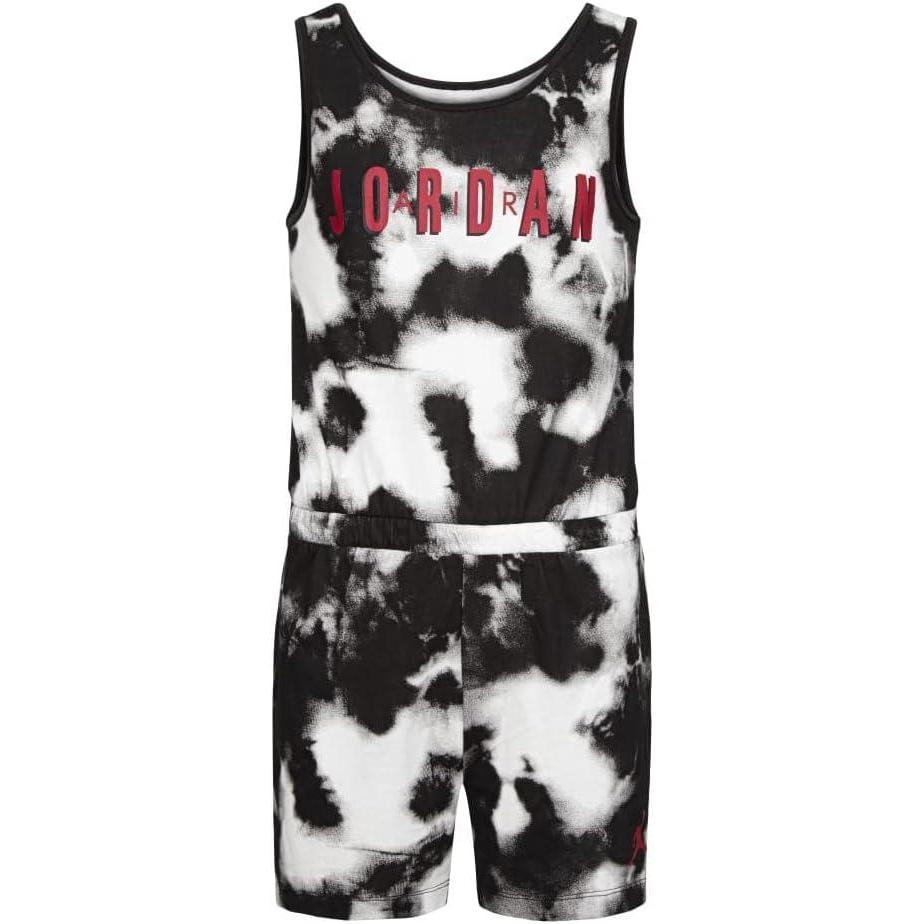 imageJordan Girls TieDye Romper Little KidsBlackTiedye