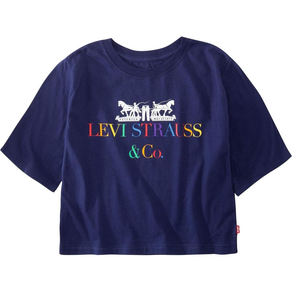 imageLevis Girls High Rise Graphic TShirtBlue Two Horse
