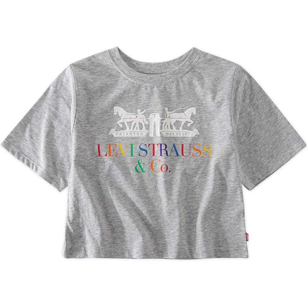 imageLevis Girls High Rise Graphic TShirtGrey Two Horse