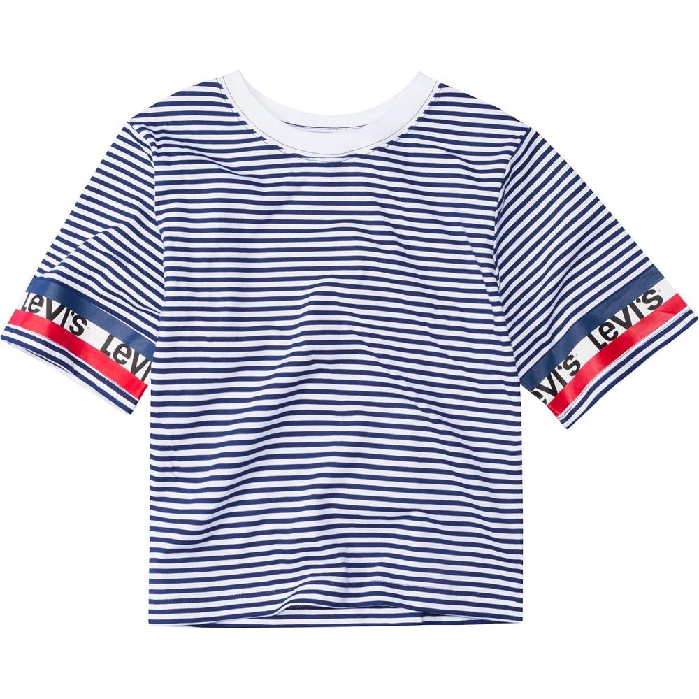 imageLevis Girls High Rise Graphic TShirtMedieval Blue Striped