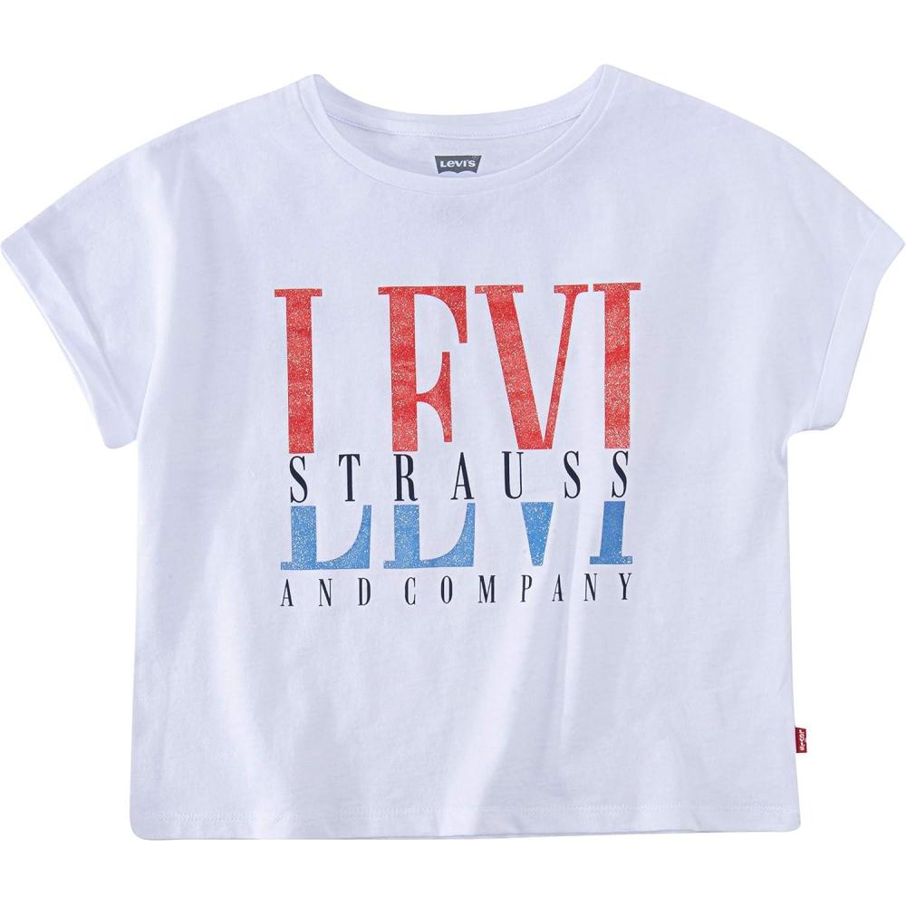 imageLevis Girls High Rise Graphic TShirtWhite