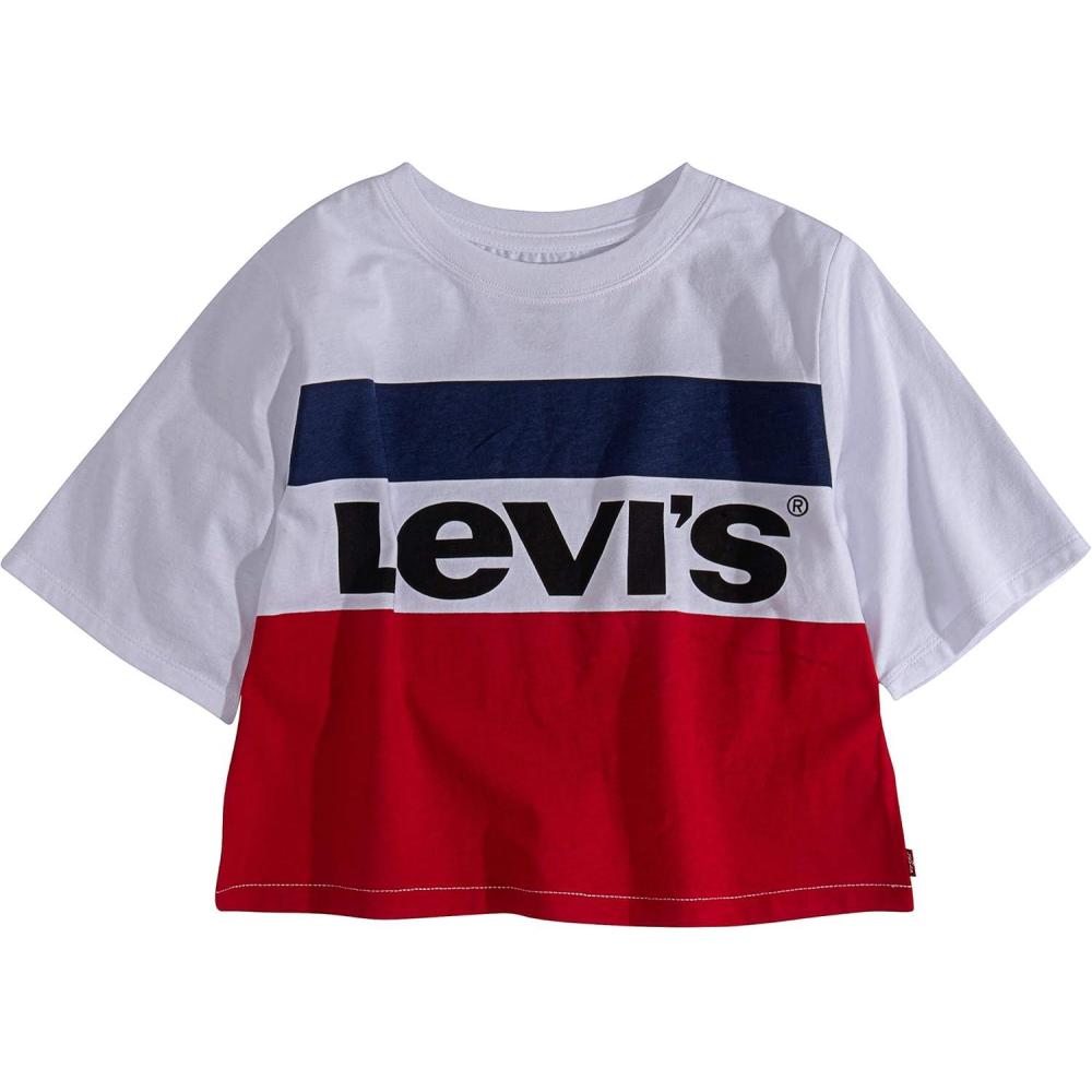 imageLevis Girls High Rise Graphic TShirtWhiteRed