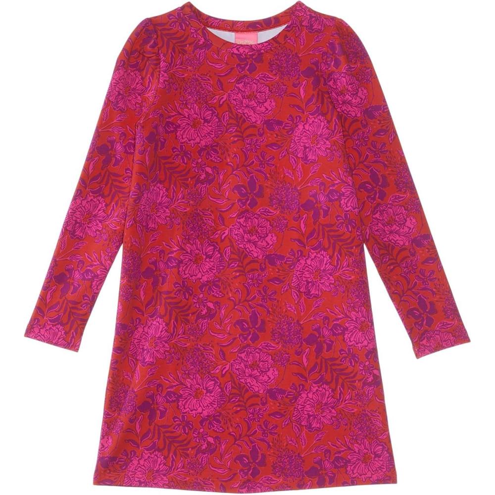 imageLilly Pulitzer Girls Mini Jansen Dress ToddlerLittle Big KidAmaryllis Red Secret Hideaway