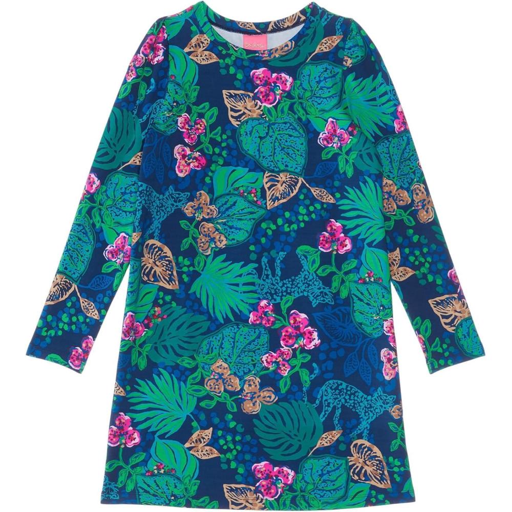 imageLilly Pulitzer Girls Mini Jansen Dress ToddlerLittle Big KidLow Tide Navy Life of the Party
