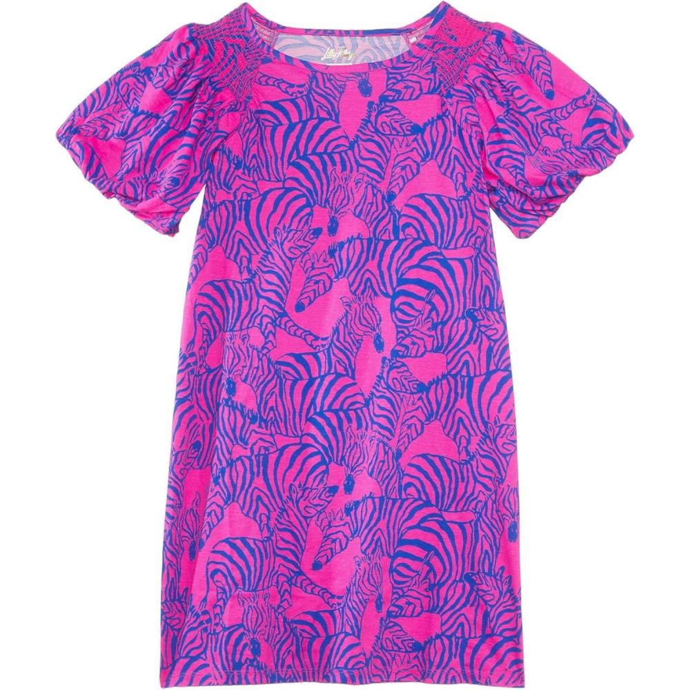 imageLilly Pulitzer Girls Mini Rosen Dress ToddlerLittle KidsBig KidsPassion Fruit Pink Wild Nights