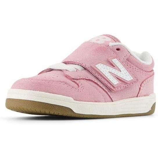 imageNew Balance Kids 480 V1 Laceup SneakerWhitePink Taffy
