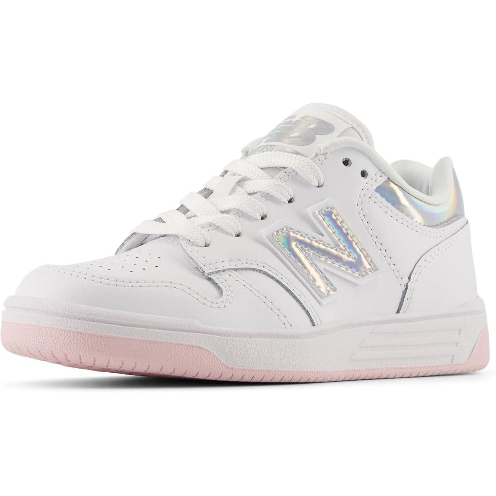 imageNew Balance Kids 480 V1 Laceup SneakerWhiteRose Sugar