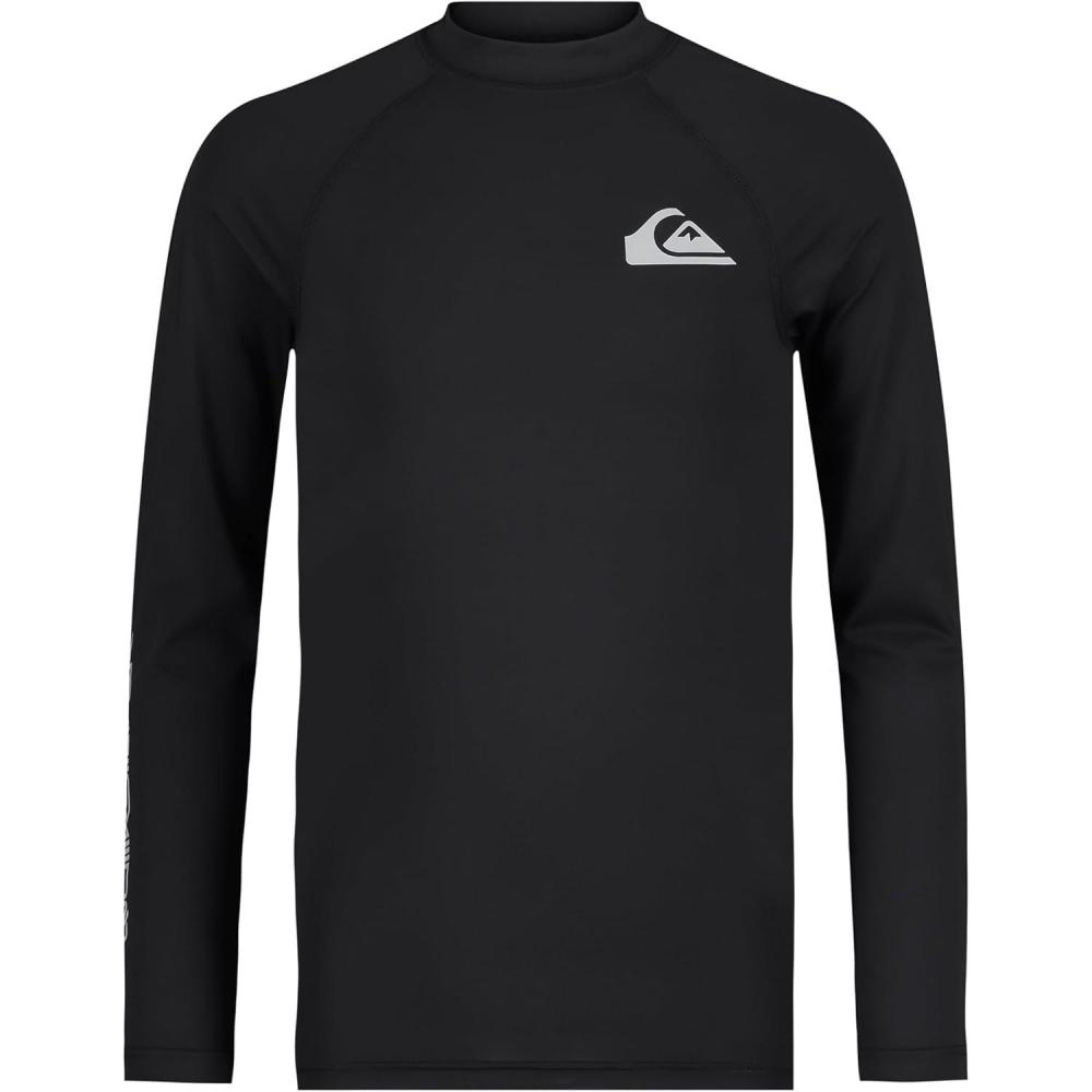 imageQuiksilver Boys All Time Long Sleeve Boy Rashguard Surf ShirtBlack Day
